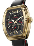 MJ122LB - MAJOR GOLD / BLACK / LEATHER BAND