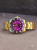 VO108SS - VOYAGER GOLD / PURPLE  / SS BAND