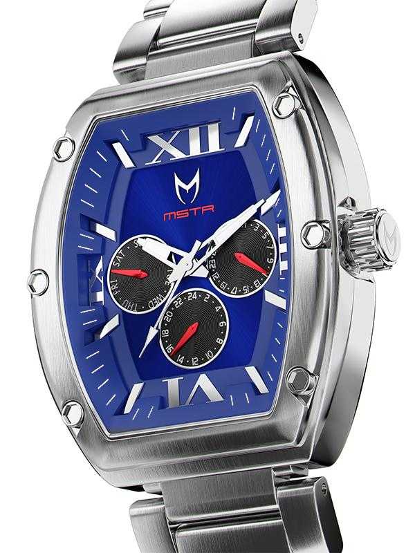 MJ118SS - MAJOR SILVER / BLUE / STEEL BAND