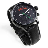 AV119AB - AVIATOR BLACK / BLACK / LEATHER BAND (ASTRO BOY)