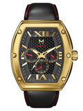 MJ122LB - MAJOR GOLD / BLACK / LEATHER BAND