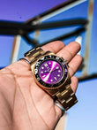VO108SS - VOYAGER GOLD / PURPLE  / SS BAND