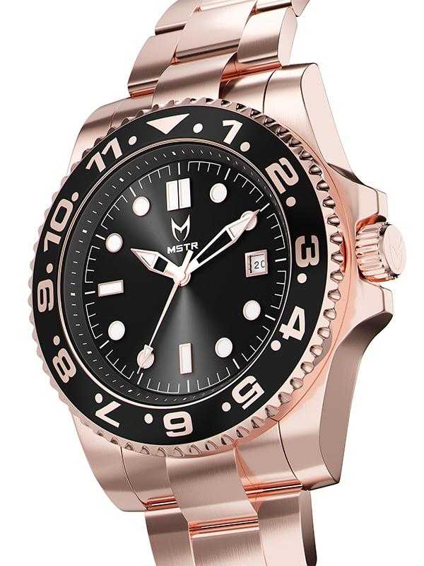 VO104SS - VOYAGER ROSE GOLD / BROWN / SS BAND