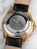 VO101LS - VOYAGER GOLD / BLACK / LEATHER BAND