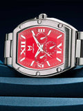 MJ128SS - MAJOR SILVER / RED / STEEL BAND
