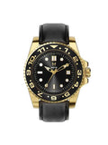 VO101LS - VOYAGER GOLD / BLACK / LEATHER BAND