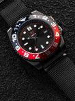 VO102NB - VOYAGER BLACK / RED / NATO BAND