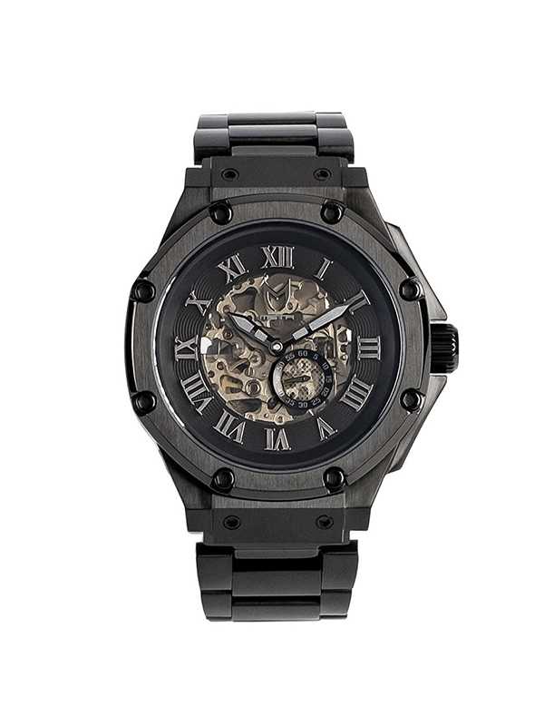 AM302SS - AMBASSADOR BLACK AUTOMATIC  / BLACK / SS BAND