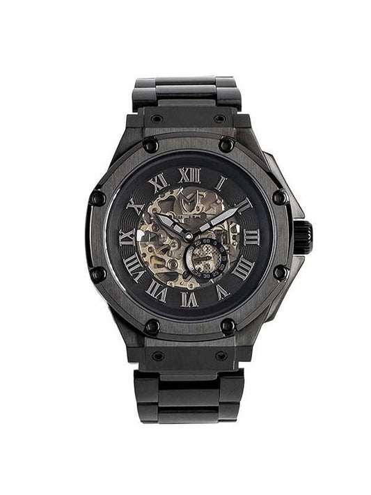 AM302SS - AMBASSADOR BLACK AUTOMATIC  / BLACK / SS BAND