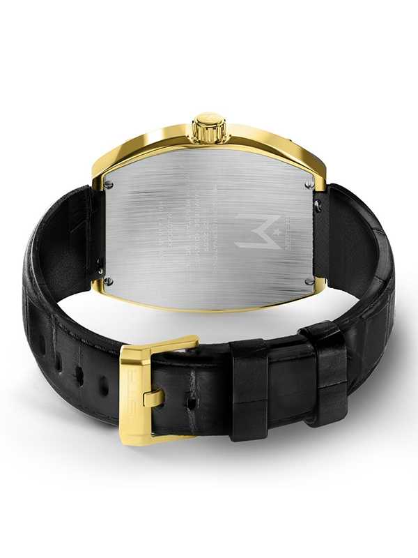 MJ116CB - MAJOR 18K GOLD / BLACK / CROC STYLE BAND