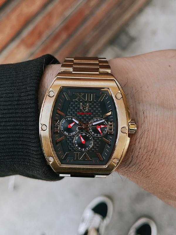 MJ102SS - MAJOR ROSE GOLD / BLACK / SS BAND