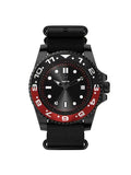VO102NB - VOYAGER BLACK / RED / NATO BAND