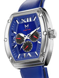 MJ118LB - MAJOR SILVER / BLUE / LEATHER BAND