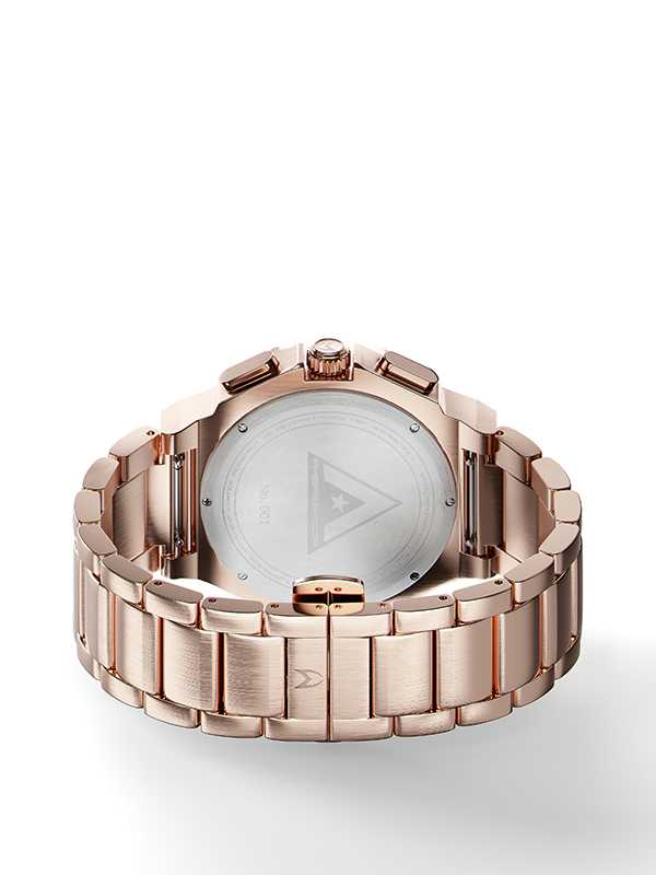 AM177SS - AMBASSDOR ROSE GOLD / RED / SS BAND