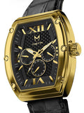 MJ116CB - MAJOR 18K GOLD / BLACK / CROC STYLE BAND