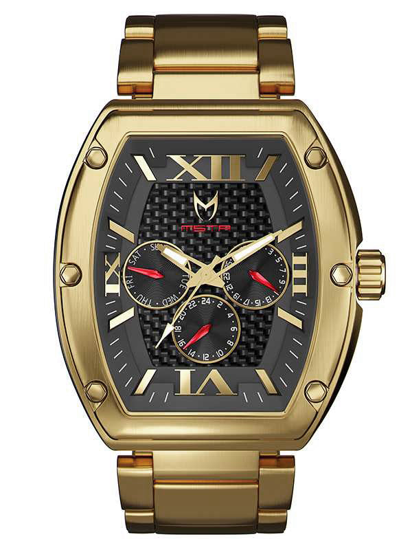 MJ122SS - MAJOR GOLD / BLACK / SS BAND