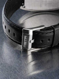MJ124LB - MAJOR SILVER / SILVER / LEATHER BAND