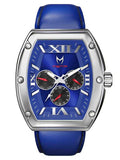 MJ118LB - MAJOR SILVER / BLUE / LEATHER BAND