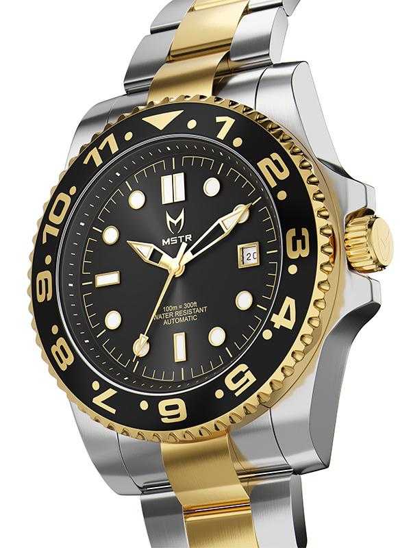 VO105SS - AUTO VOYAGER SILVER / BLACK & GOLD / SS BAND