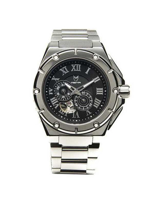 NO108SS - NOBLE POLISH SILVER AUTOMATIC / BLACK / SS BAND