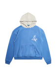 Script Two Tone Hoodie - Washed Blue