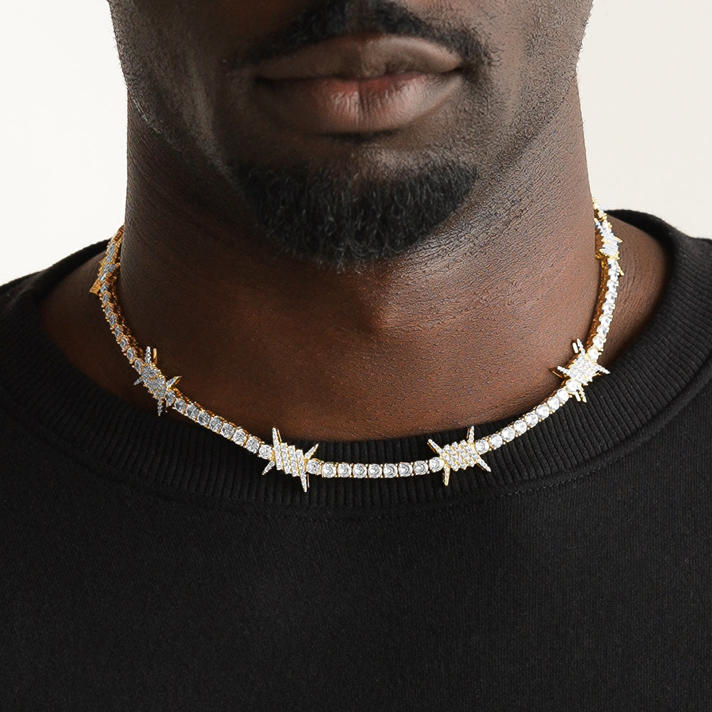 Diamond Barbwire Tennis Chain