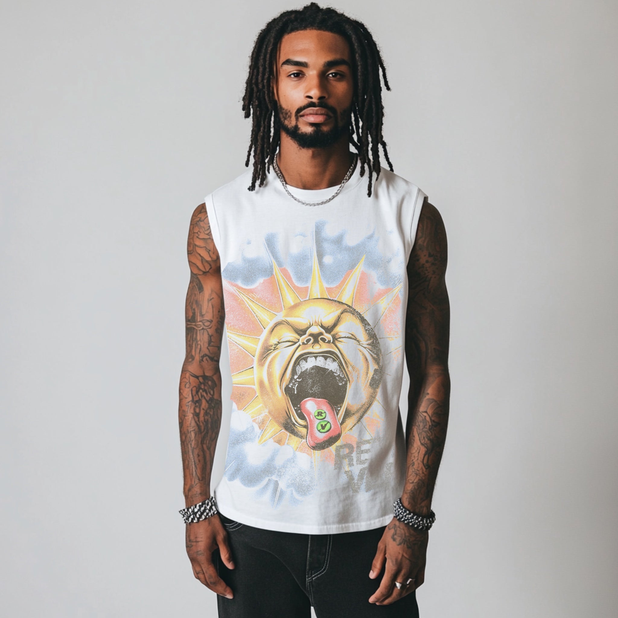 SUN TONGUE TEE CUT-OFF