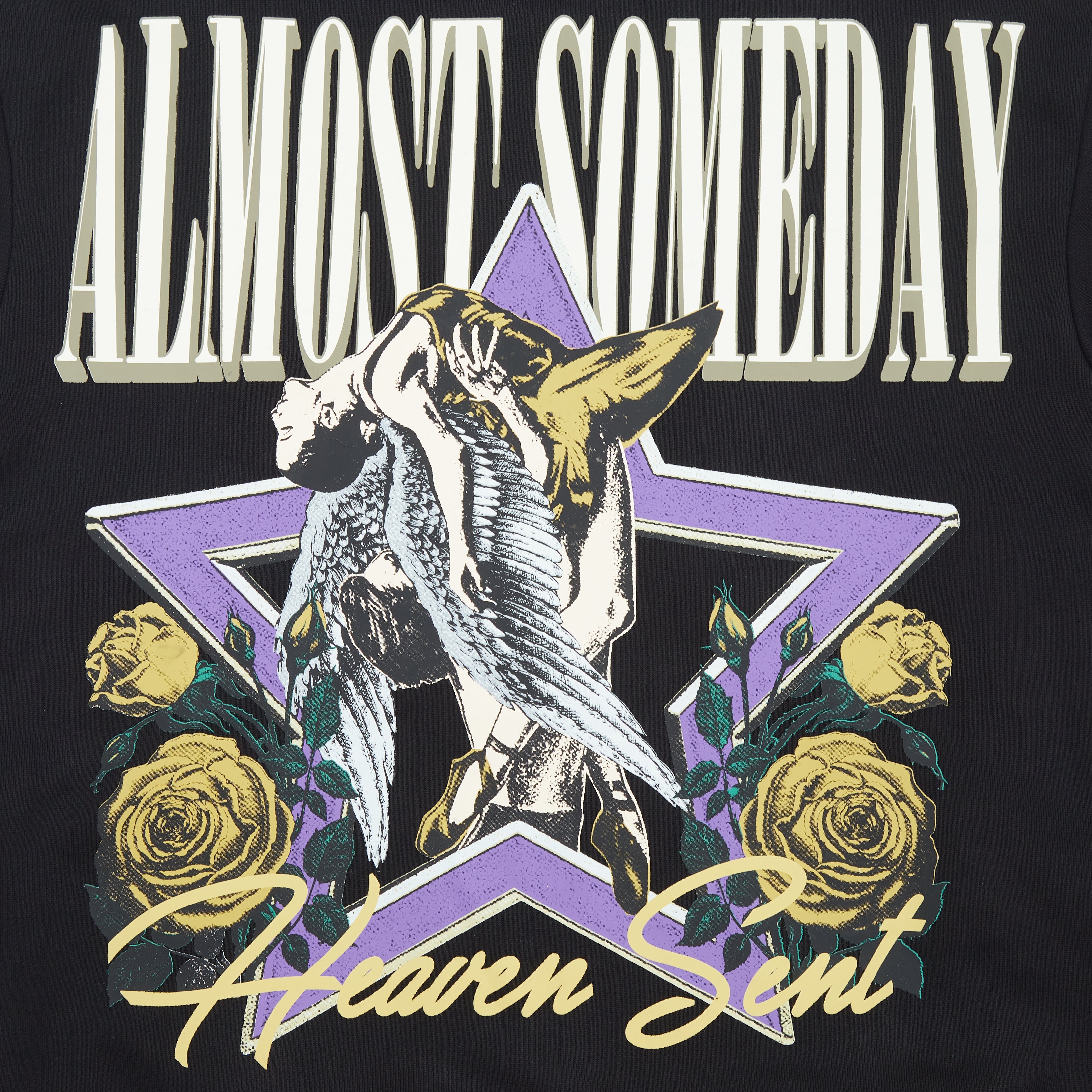 Heaven Sent Zip-Up Hoodie (Black)