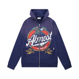 High Life ZipUp Hoodie (Sun Fade Navy)