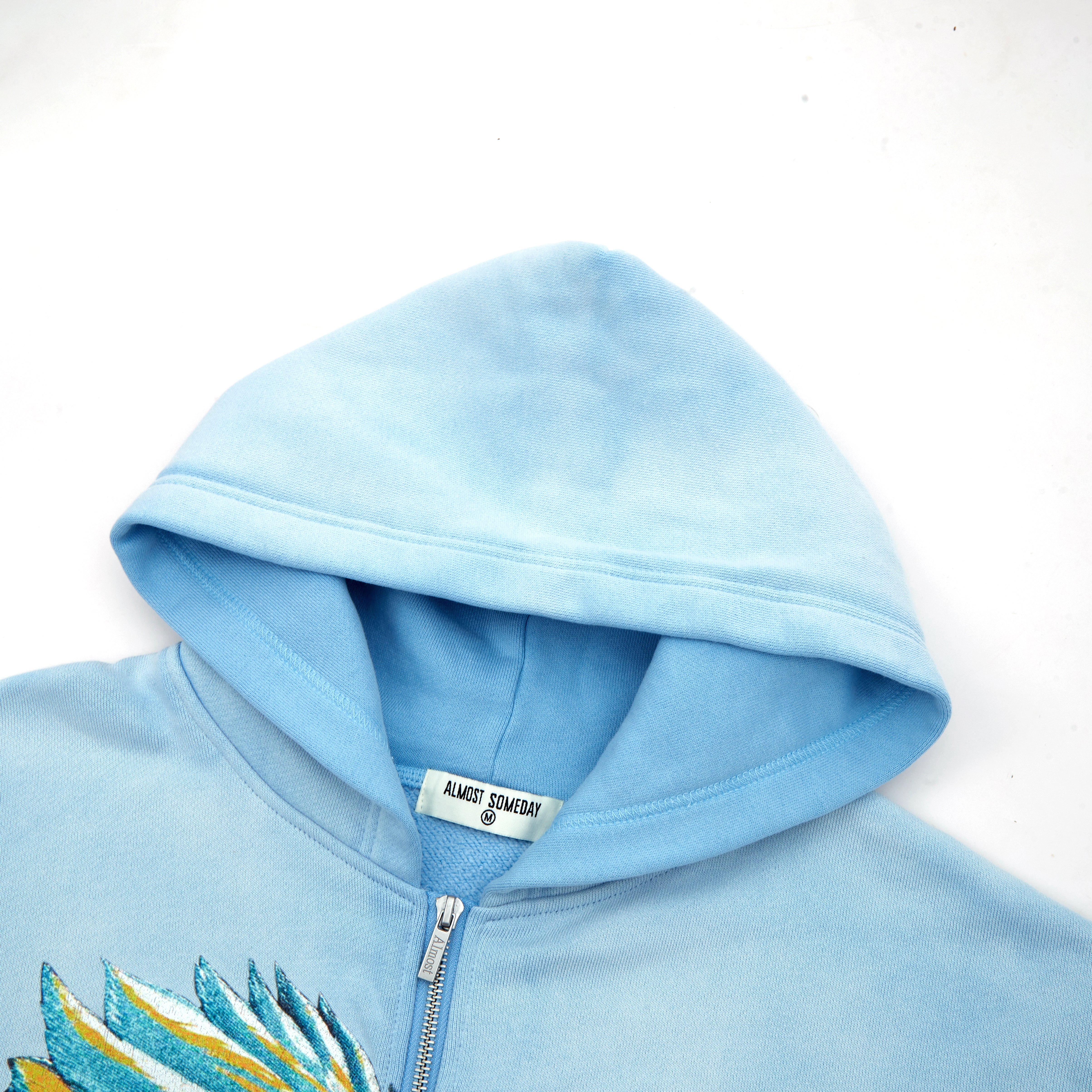 Banner Zip-Up Hoodie - Sun Fade Wash (Blue)