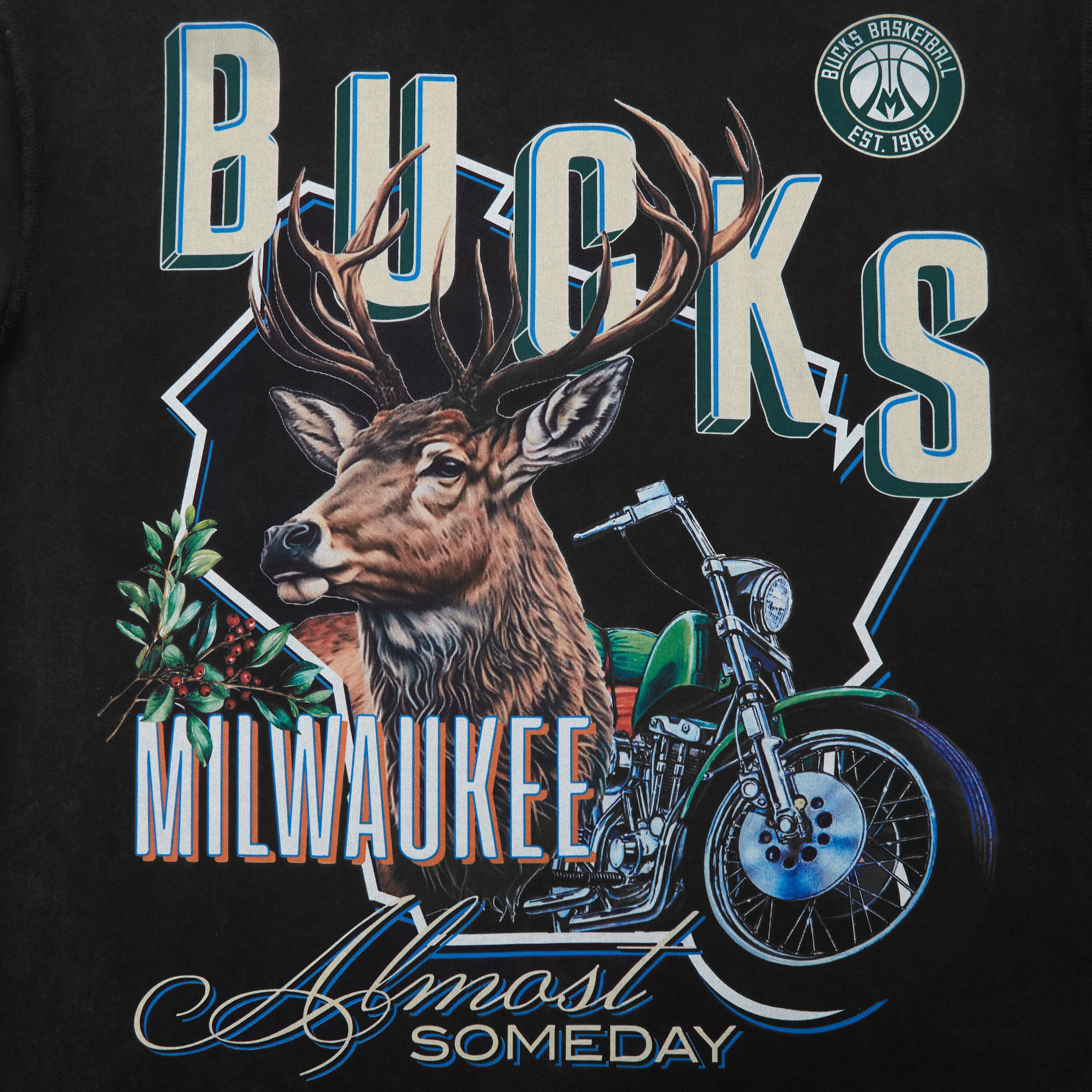 Milwaukee Bucks Tee (Vintage Black)
