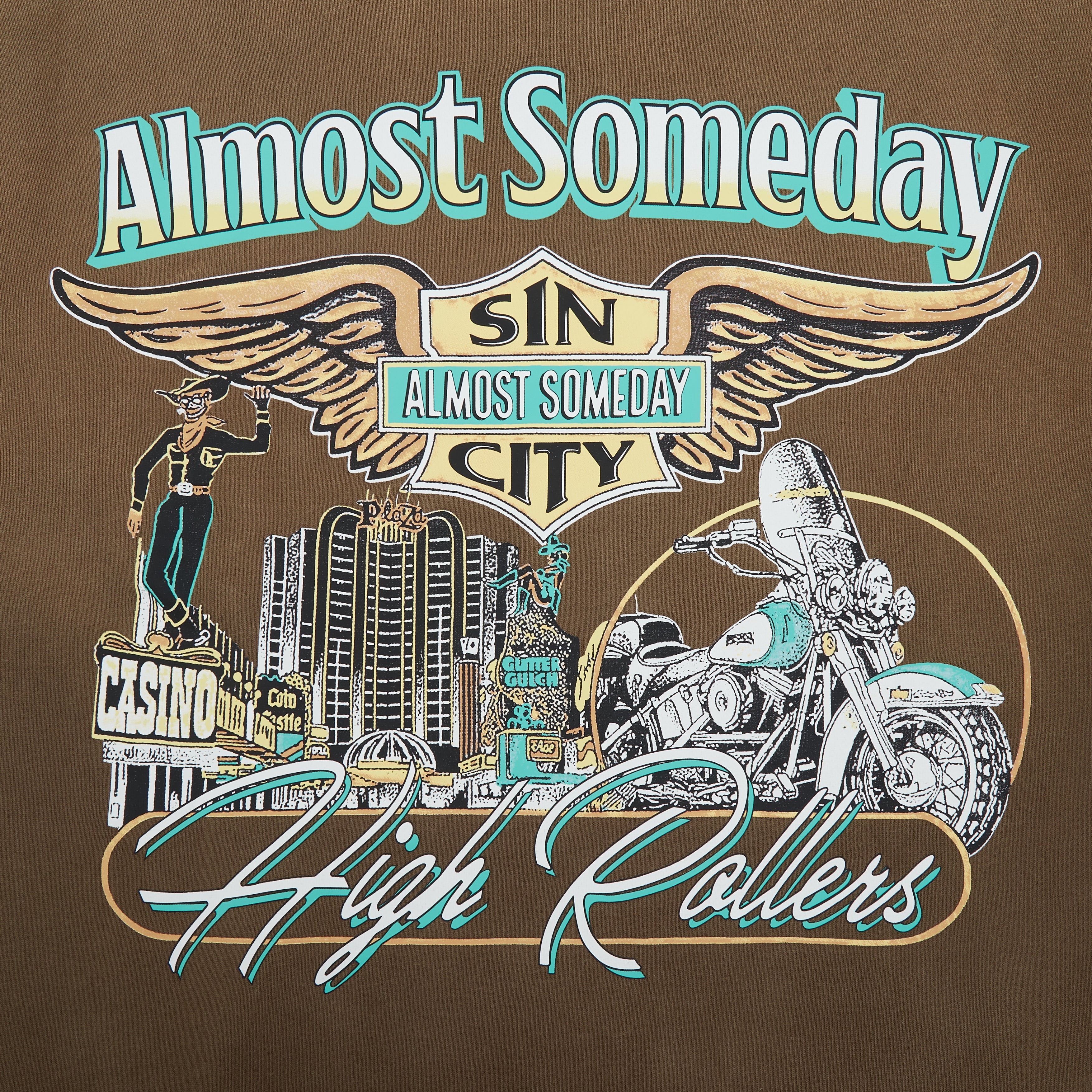 High Rollers Hoodie Sun Fade Wash (Brown)