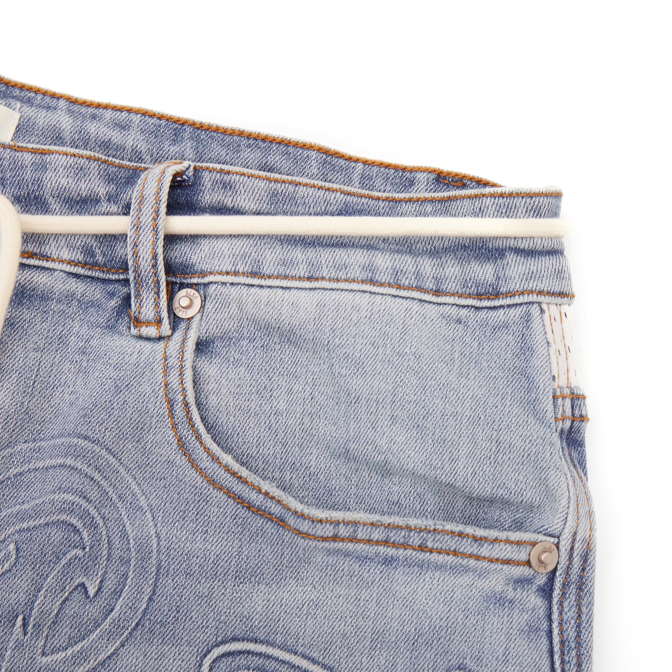 NBA Conference Jorts (Washed Blue)