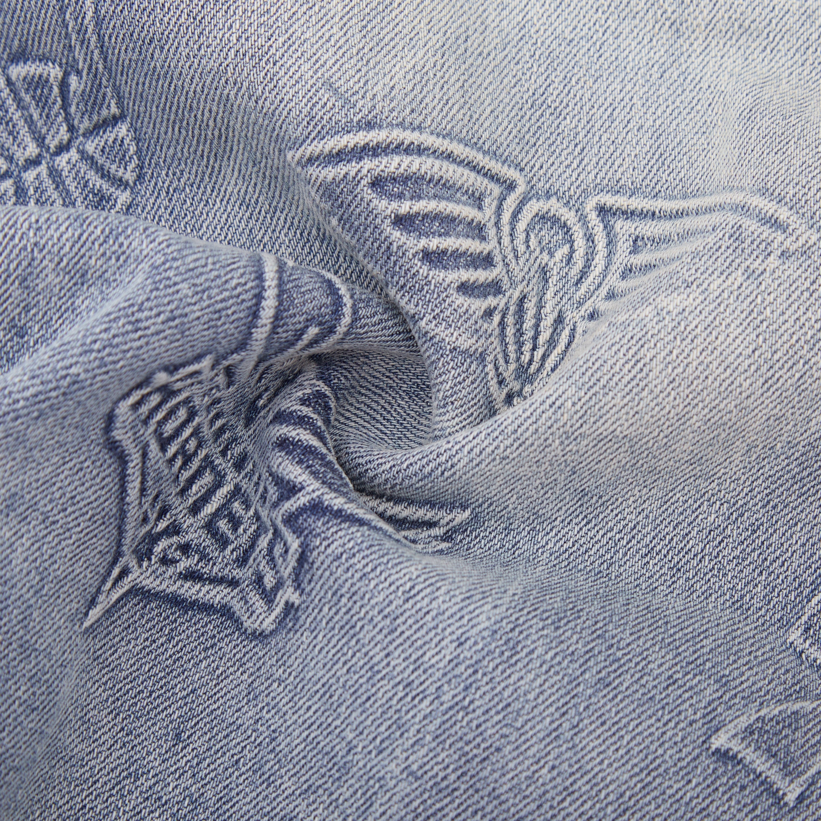 NBA Conference Jorts (Washed Blue)