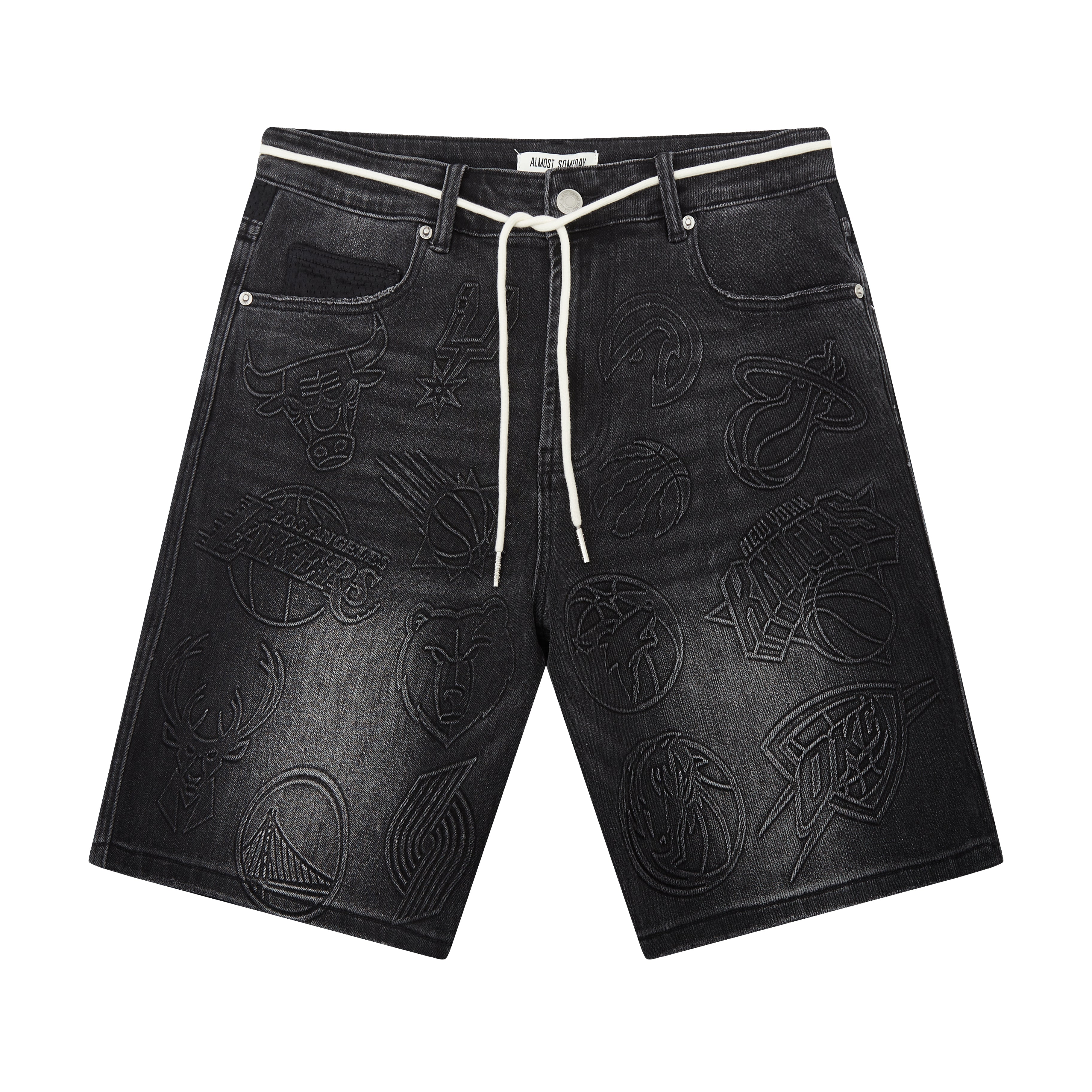 NBA Conference Jorts (Washed Black)