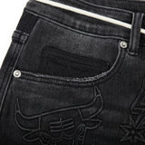 NBA Conference Jorts (Washed Black)