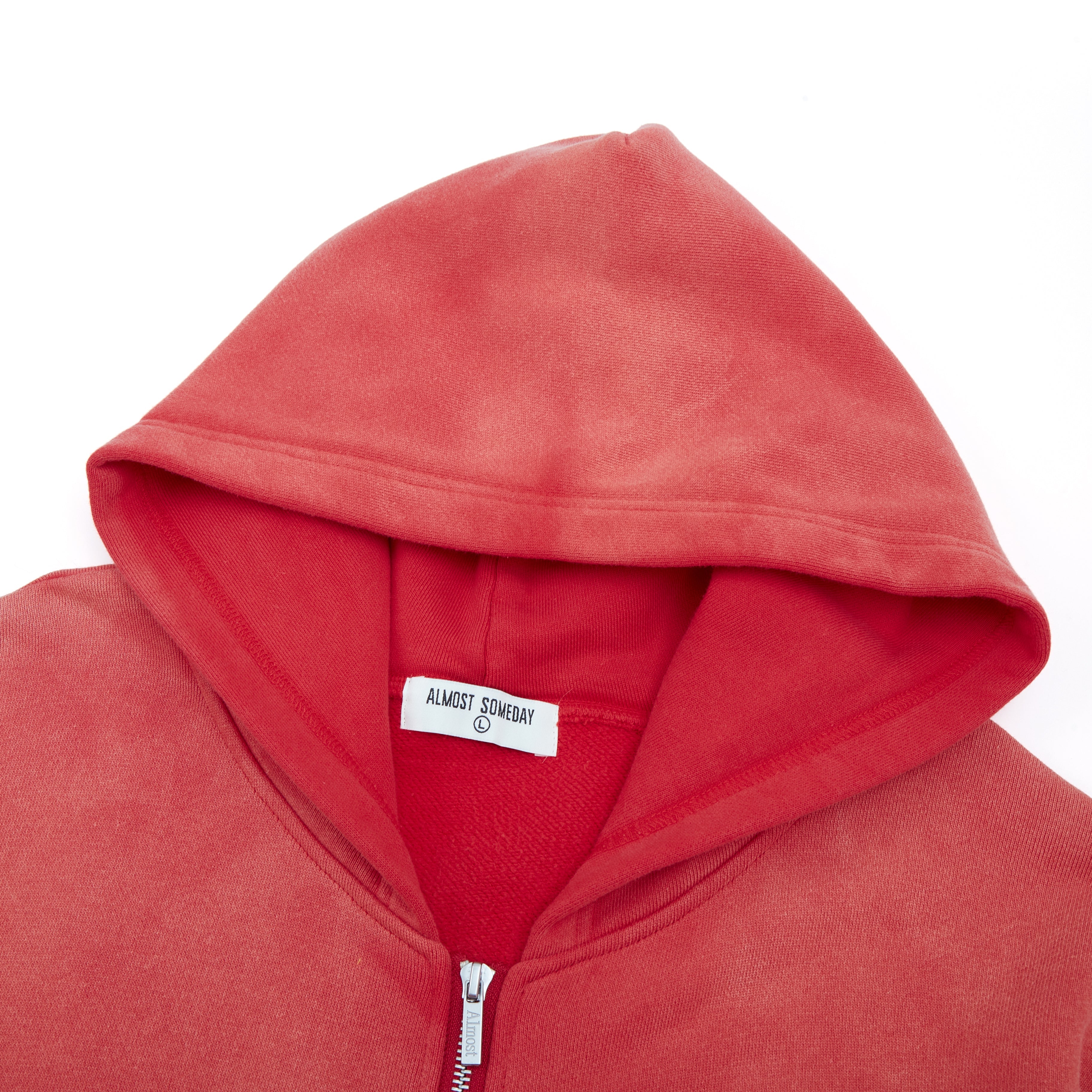 Runway ZipUp Hoodie Sun Fade Wash (Red)