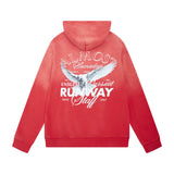 Runway ZipUp Hoodie Sun Fade Wash (Red)