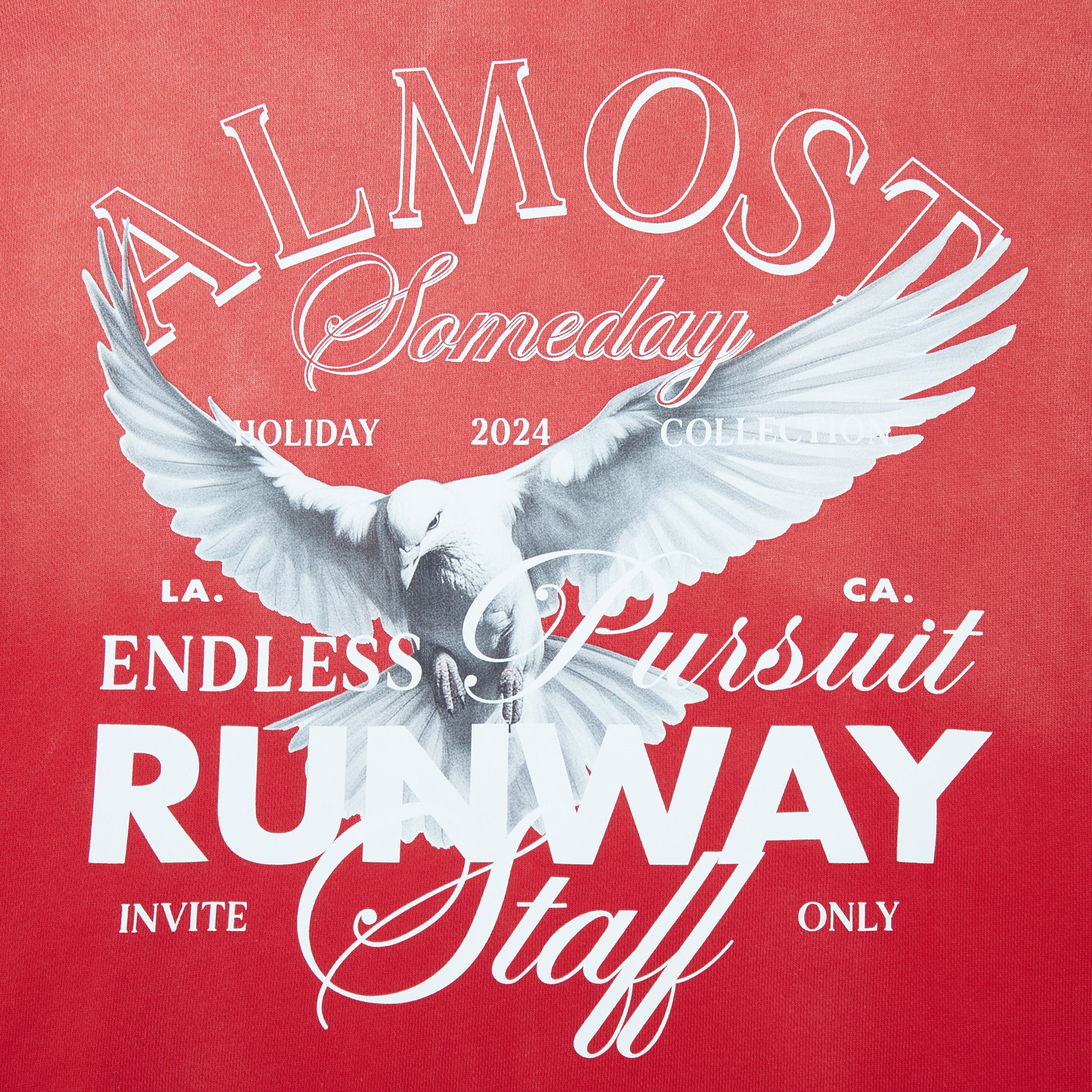 Runway ZipUp Hoodie Sun Fade Wash (Red)