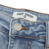 Patchwork Denim Jorts (Washed Blue)