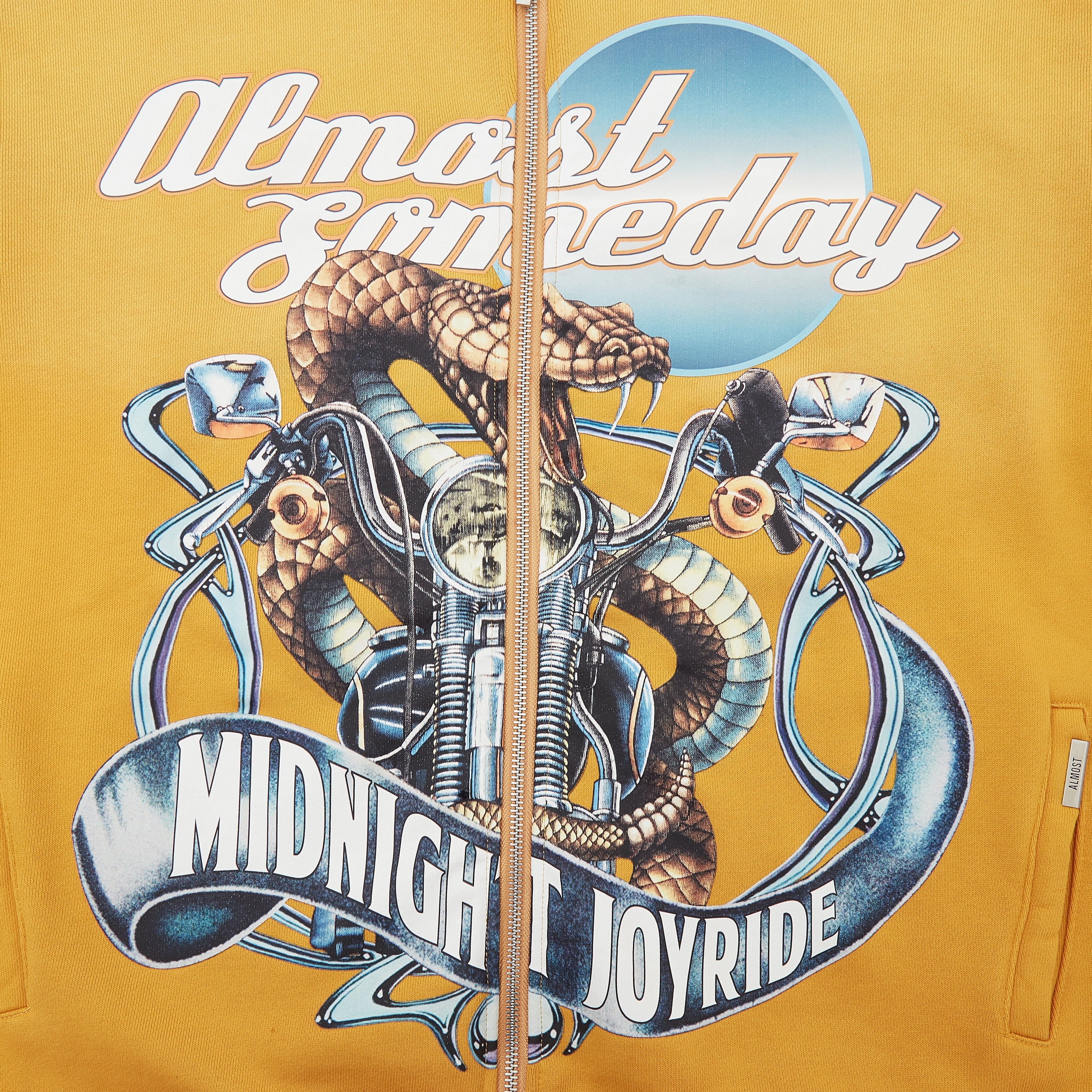 Midnight ZipUp Hoodie (Sun Fade Yellow)