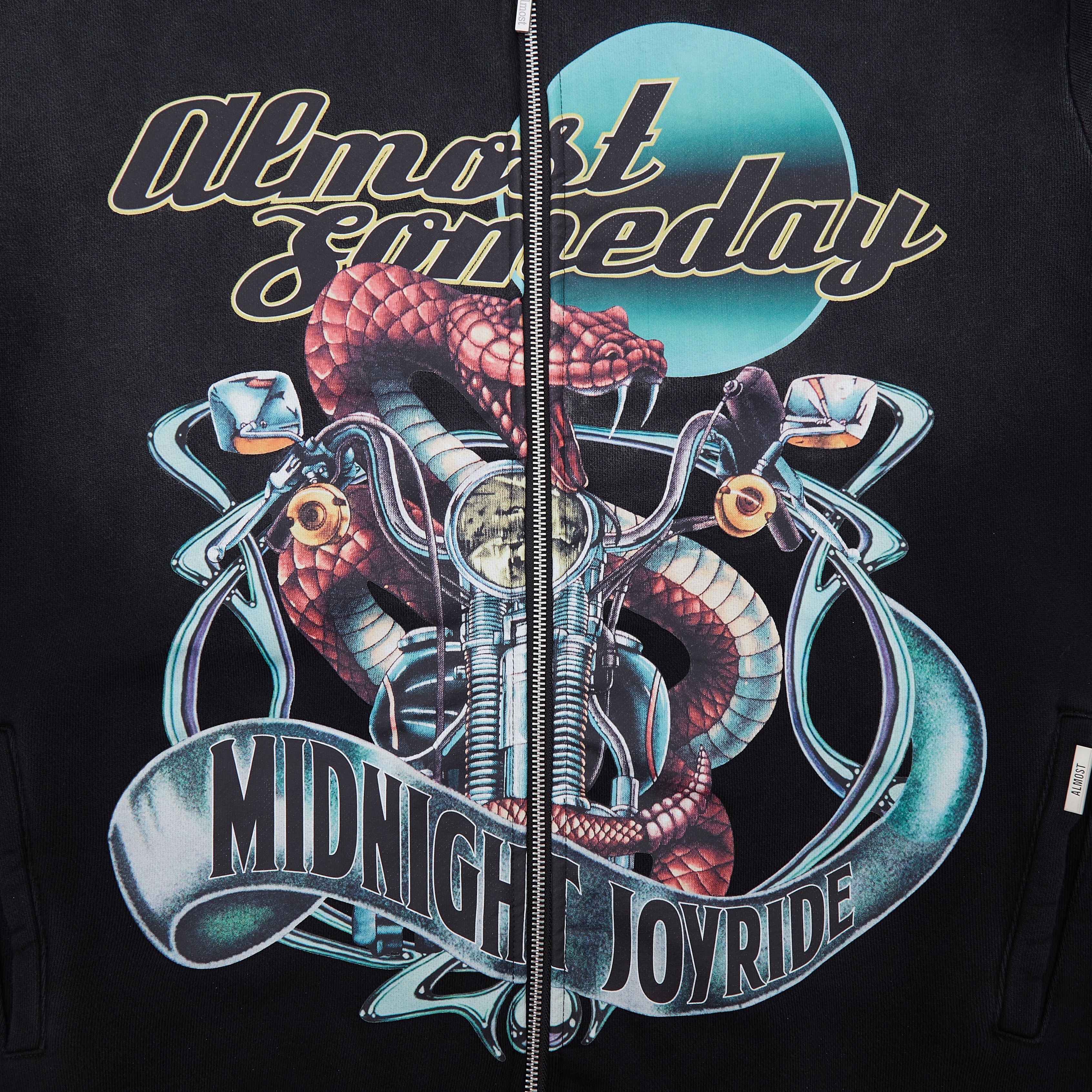 Midnight ZipUp Hoodie (Sun Fade Black)