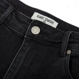 Patchwork Denim Jorts (Washed Black)