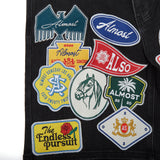 Patchwork Denim Jorts (Washed Black)