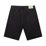 Patchwork Denim Jorts (Washed Black)