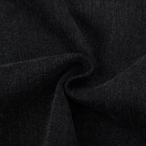 Patchwork Denim Jorts (Washed Black)