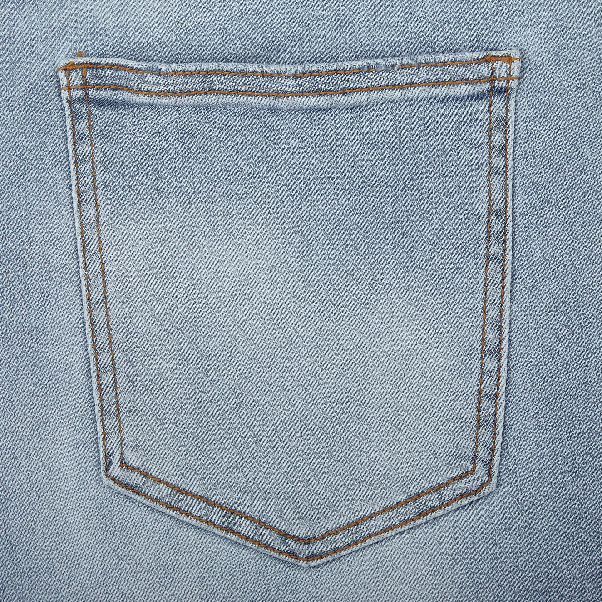 Patchwork Denim Jorts (Washed Blue)