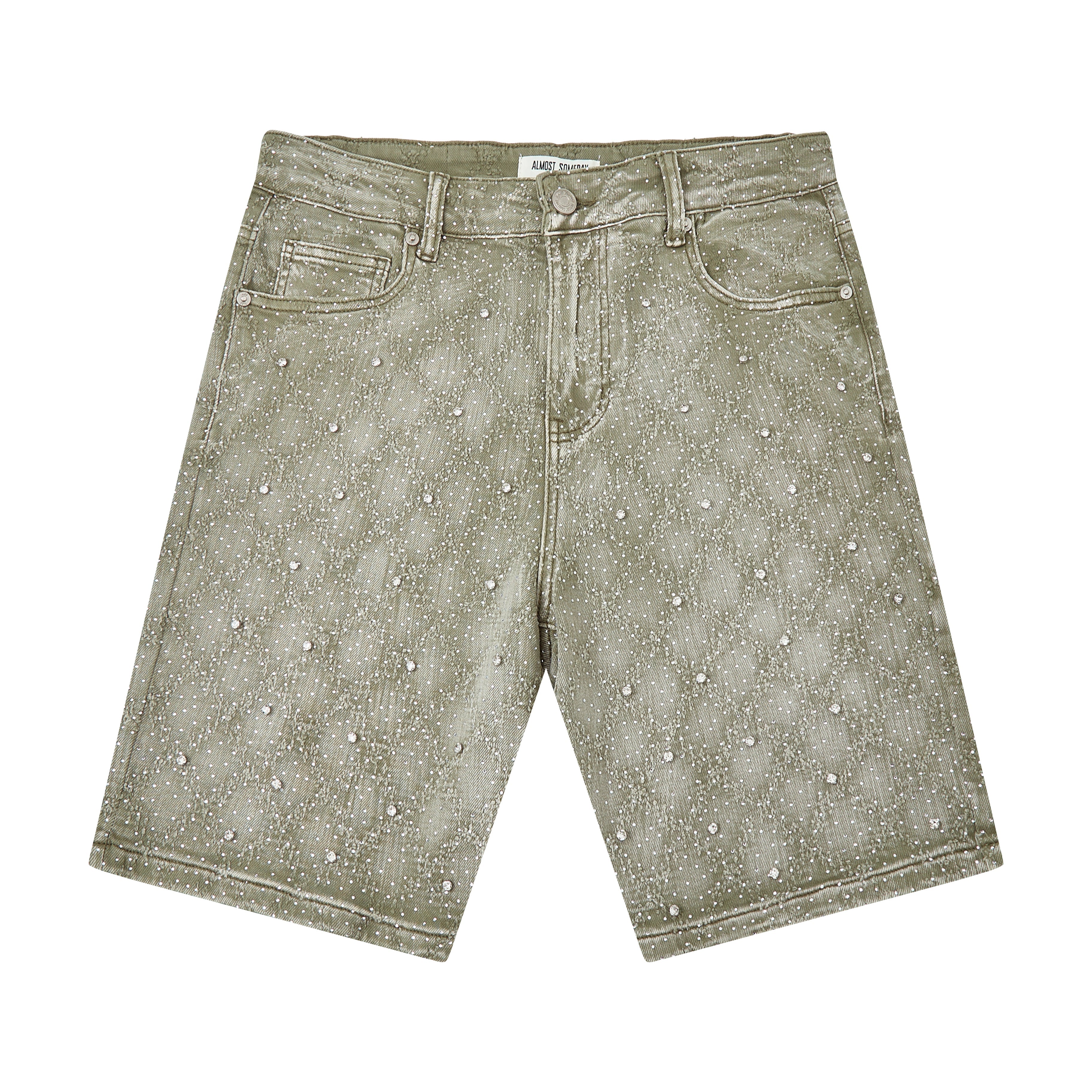Gemstone Denim Jorts - Olive