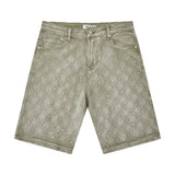 Gemstone Denim Jorts - Olive