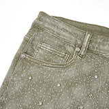 Gemstone Denim Jorts - Olive
